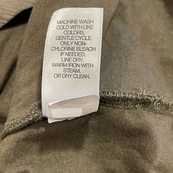 Purejill J.Jill Caper Olive Green Textured Lagenlook Dress Size XS Petite - Picture 5 of 5